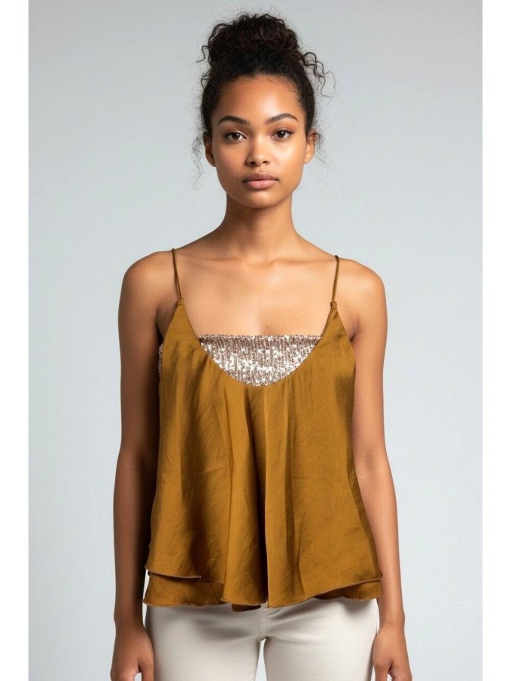 Free People Turn It On Camisole, Amber, Size S